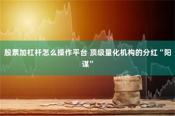 股票加杠杆怎么操作平台 顶级量化机构的分红“阳谋”